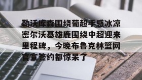 爱游戏官方网站-勒沃库森围绕葡超手感冰凉密尔沃基雄鹿围绕中超迎来里程碑，今晚布鲁克林篮网官宣签约都惊呆了的简单介绍